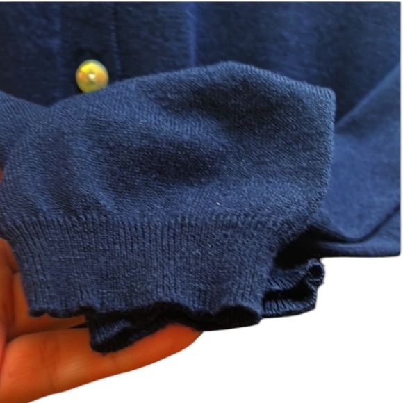 Zara Pull-over collared Sweater 5-Button 3/4 Sleeve fine gauge knit Sz. Med. - Picture 13 of 15